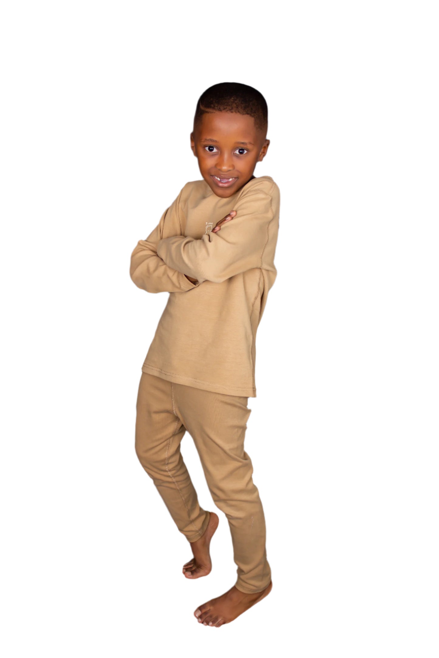 Boys' Khaki Pyjama Set