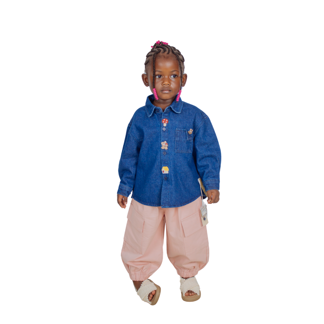 Light Pink Girls' Cargo Trouser