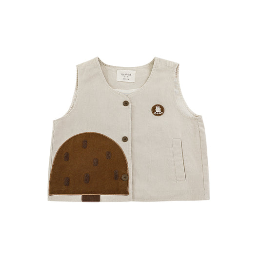 Boys' Beige sleeveless vest