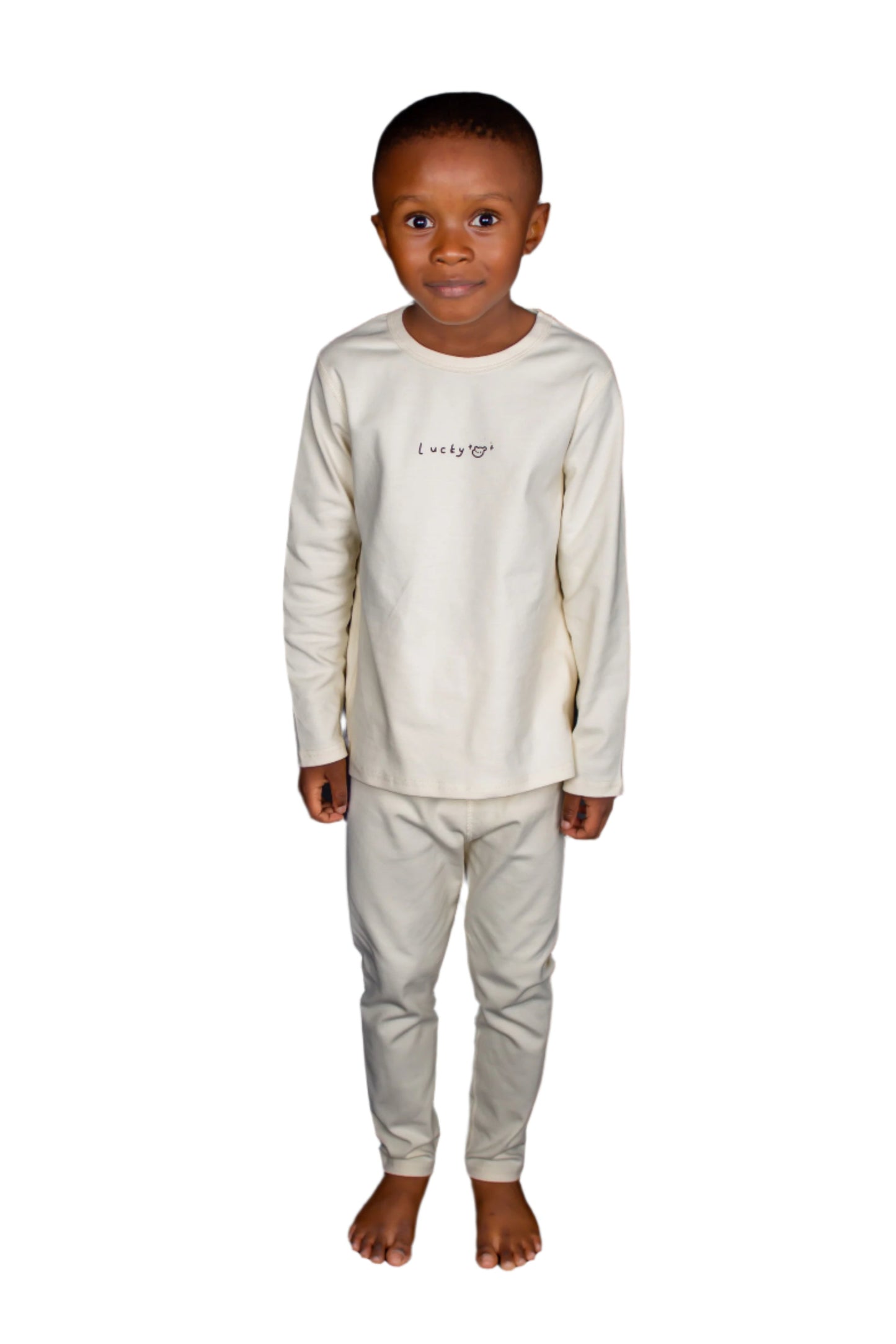 Boys' Beige Pyjama Set