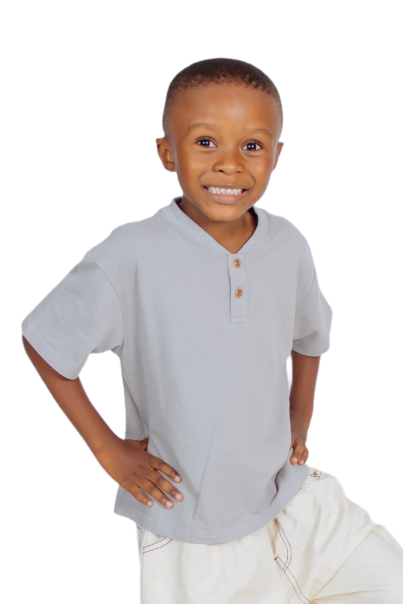 Grey Comfort Henley Tee