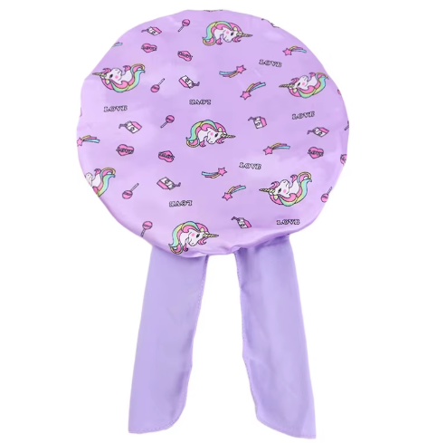 Purple Unicorn Satin-Lined Bonnet