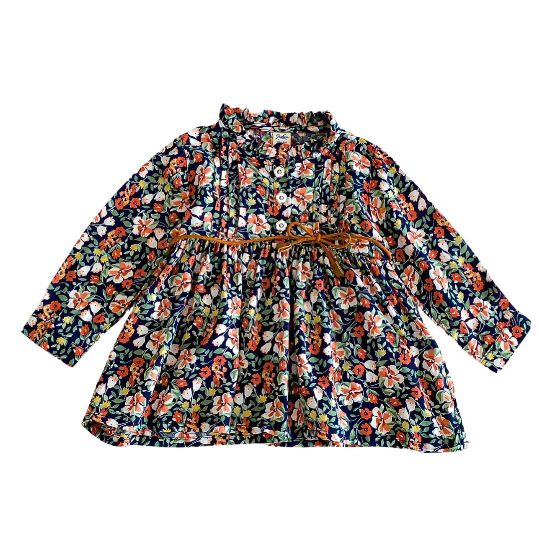 Girls' Long-sleeve Floral Dress
