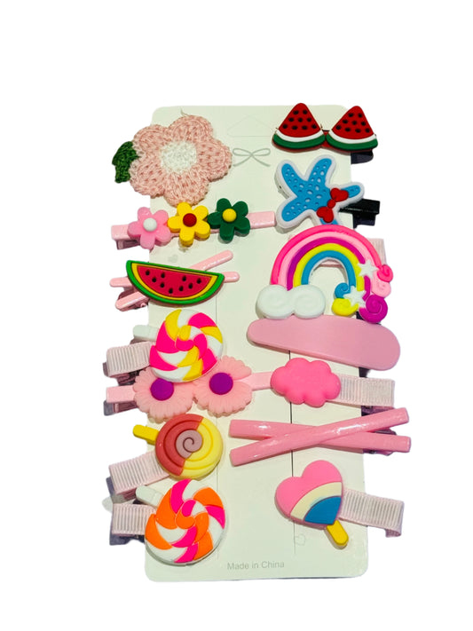 Sweet Blush Hair Clip Set