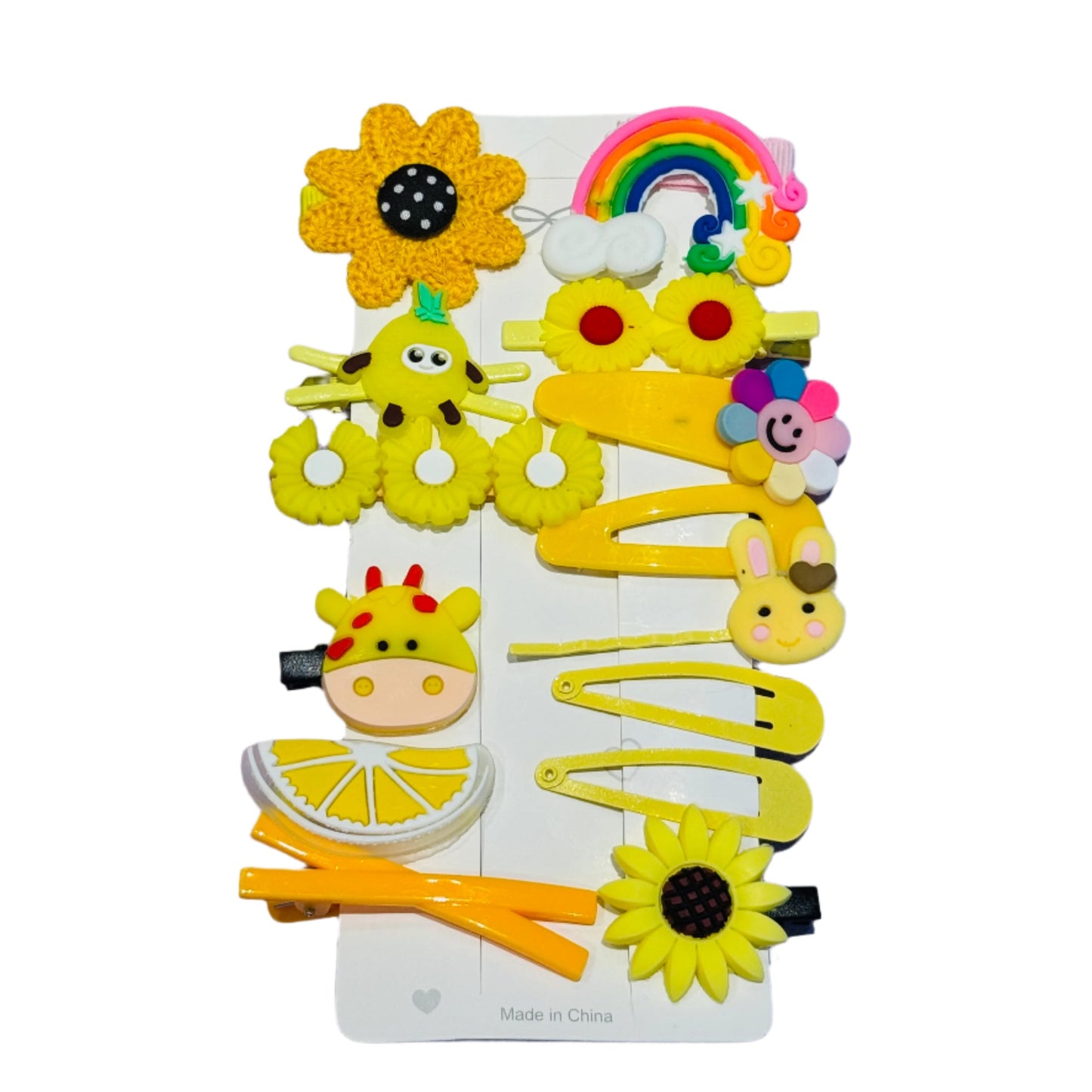 Sunflower Spark Hair Clip Set